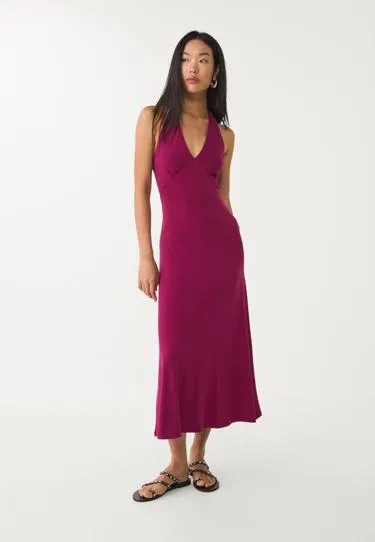 Платье миди с узлом на спине