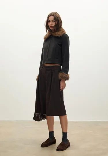 Куртка с отделкой из искусственного меха- Заказать в России