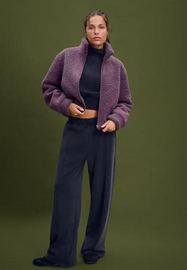 Stradivarius Куртка на молнии под искусственную овчину