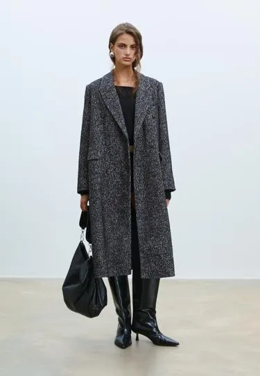 Пальто оверсайз в елочку