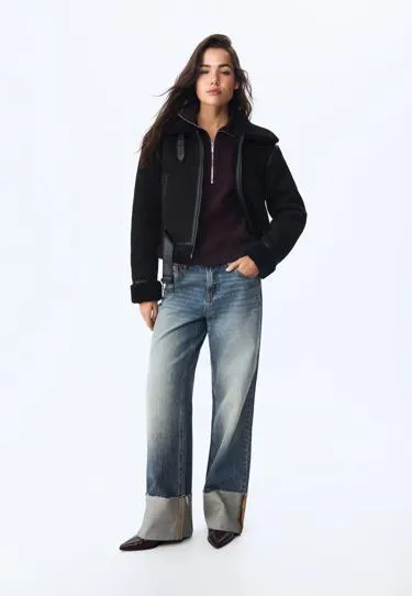 Двусторонняя короткая куртка-авиатор