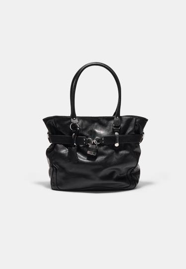 Сумка-шопер с деталью в виде замка- Заказать в России