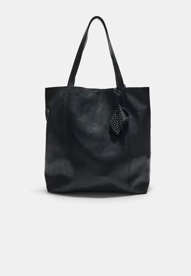 Сумка-шопер из искусственной кожи с цветочным декором