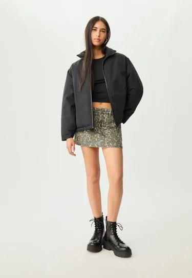 Стеганая куртка с высоким воротником- Заказать в России