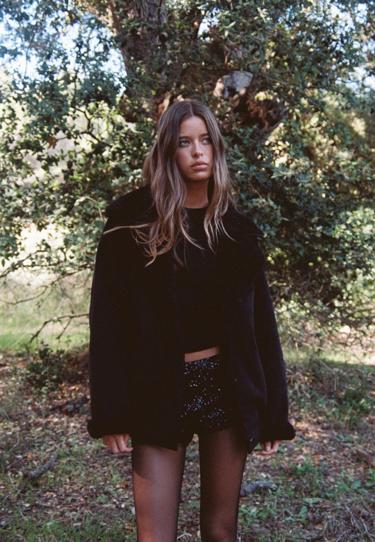 Stradivarius Двусторонняя куртка с комбинированным воротником