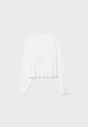 Stradivarius Легкая блузка с длинными рукавами