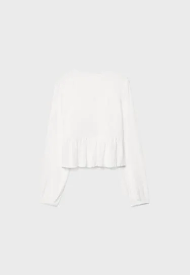 Легкая блузка с длинными рукавами- Заказать в России