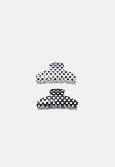 Набор из 2 зажимов в горошек