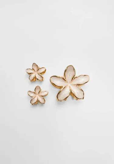 Набор из 3 заколок-цветов- Заказать в России