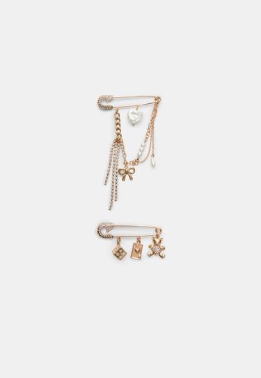 Набор из 2 булавок и шармов- Заказать в России