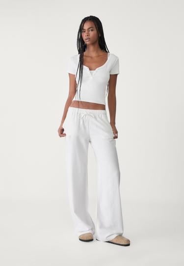 Льняные брюки на кулиске