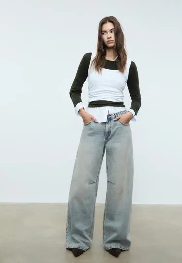 D94 джинсы свободного кроя