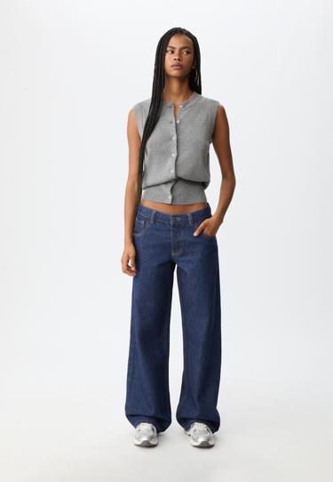 Джинсы-багги свободного кроя- Заказать в России