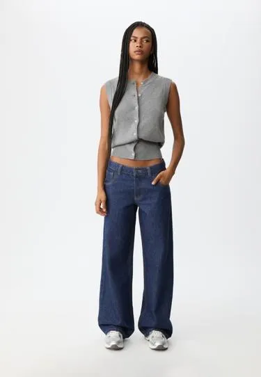 Джинсы-багги свободного кроя