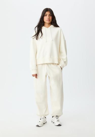 Stradivarius Толстовка с капюшоном, звездой и леопардовым принтом