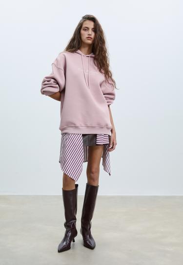 Stradivarius Толстовка с капюшоном и вышивкой купить с доставкой.