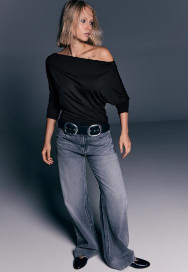 Stradivarius Асимметричная футболка из модала