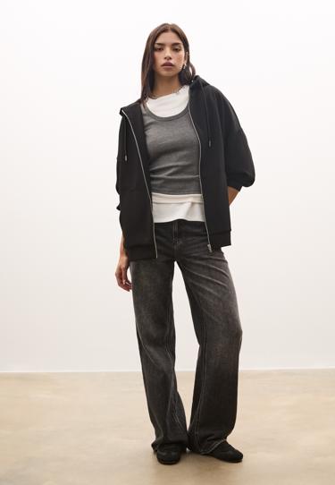 Толстовка оверсайз с капюшоном