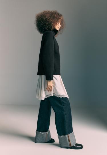 Stradivarius Свитер стандартного кроя с высоким воротником