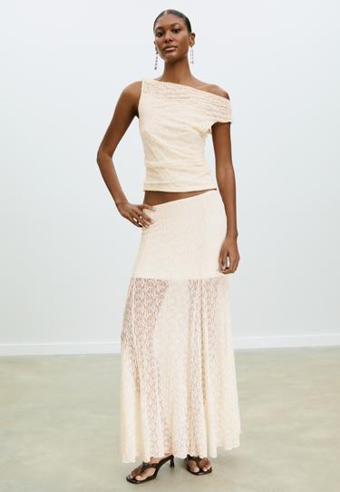 Кружевная юбка миди- Заказать в России