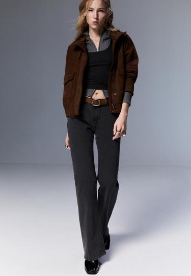 Stradivarius Джинсы D68 фасона BOOTCUT с поясом купить с доставкой.