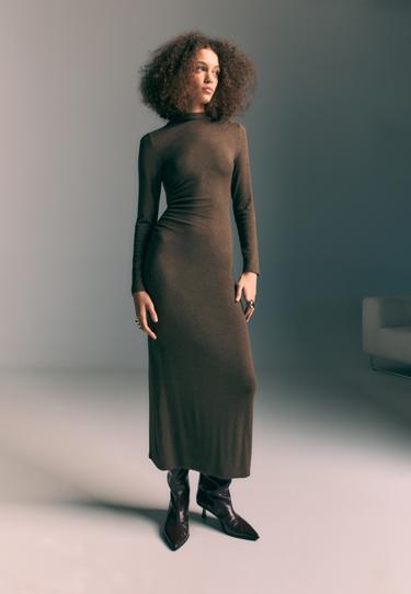 Stradivarius Трикотажное платье миди