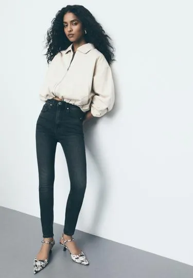 Джинсы скинни D09 с очень высокой посадкой- Заказать в России