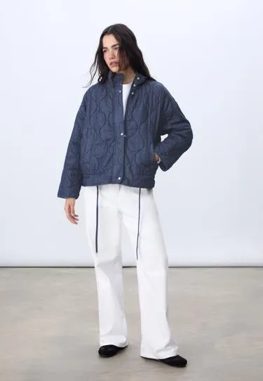 Стеганая джинсовая куртка- Заказать в России