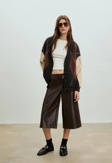 Трикотажный жакет с ромбами- Заказать в России