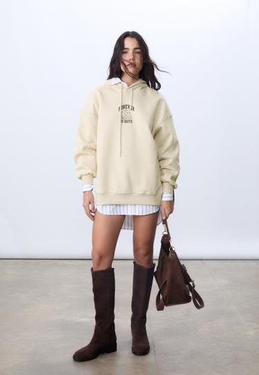 Толстовка с капюшоном и графическим принтом- Заказать в России