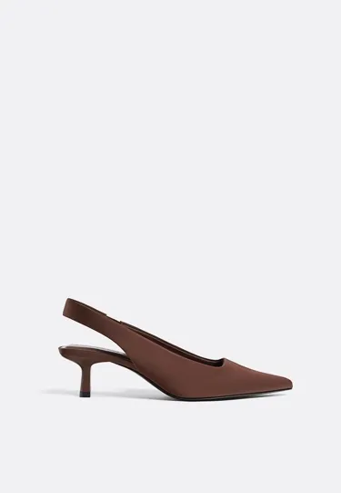 Туфли-слингбэки на низком каблуке- Заказать в России