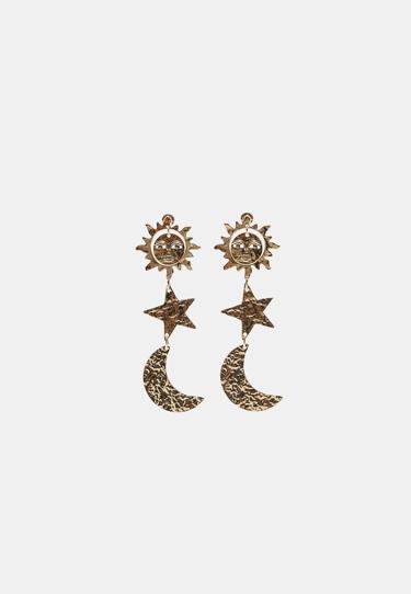 Stradivarius Серьги солнце, луна и звезды