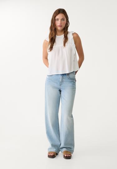 Stradivarius Блузка из струящейся ткани с воланами