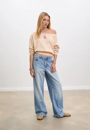 Трикотажный свитер с вырезом «лодочка»- Заказать в России