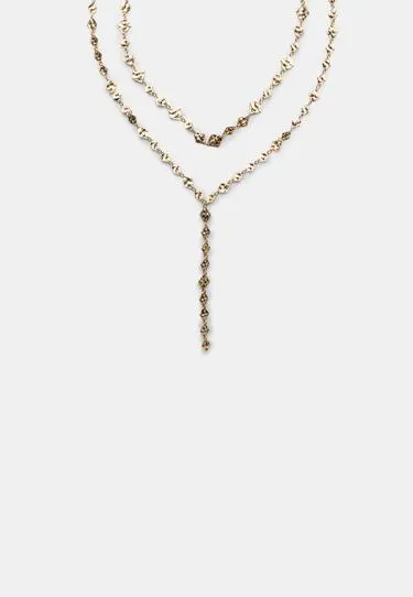 Колье-лариат с ромбами- Заказать в России