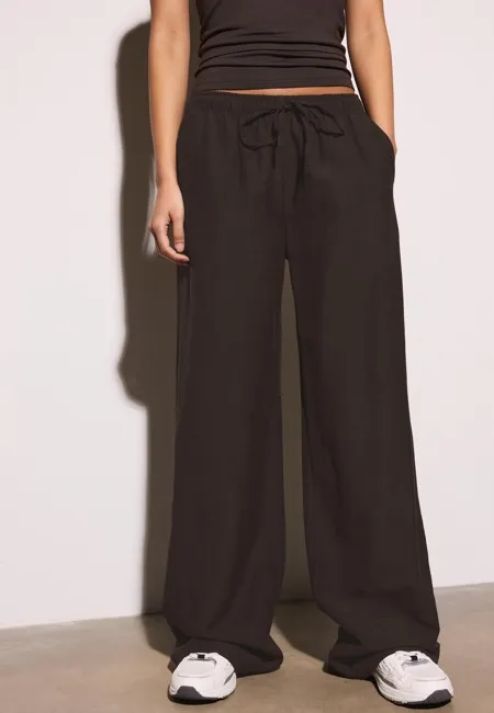 Брюки на шнуровке под лен- Заказать в России