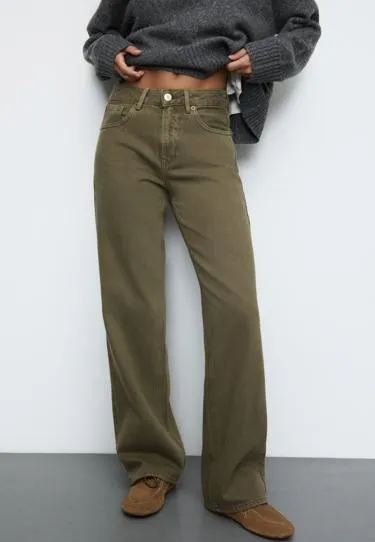 D92 джинсы прямого широкого кроя