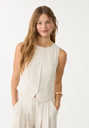 Текстурный топ на пуговицах- Заказать в России