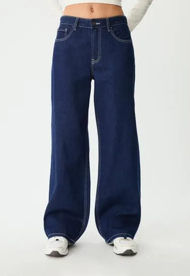 Джинсы-багги с низкой посадкой- Заказать в России