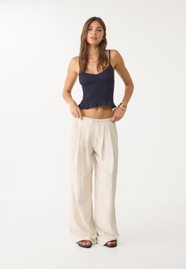 Stradivarius Топ на бретельках с резинками купить с доставкой.