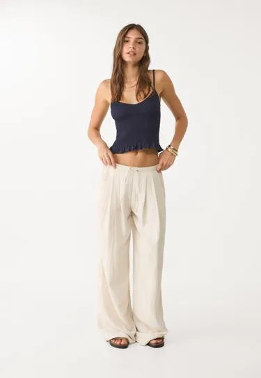 Топ на бретельках с резинками