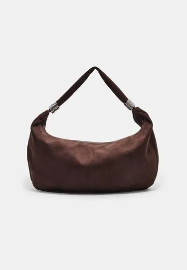 Сумка с кольцами из искусственной замши