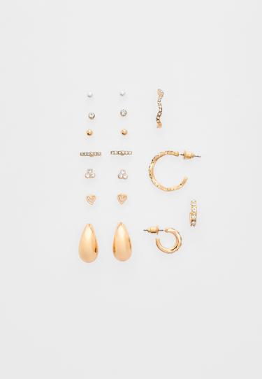 Stradivarius Набор из 9 мини-серегек-капелек купить с доставкой.