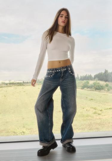 Stradivarius Лонгслив из полиамида с длинными рукавами купить с доставкой.