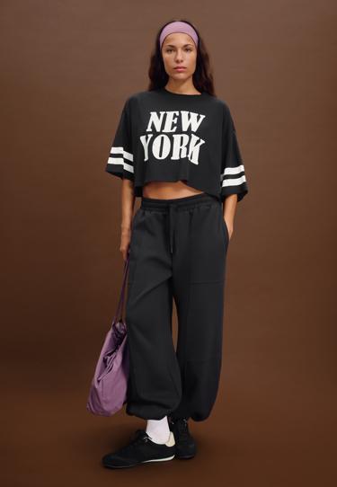 Stradivarius Укороченная футболка NEW YORK