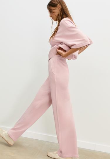 Stradivarius Прямые брюки-джоггеры с эффектом стирки