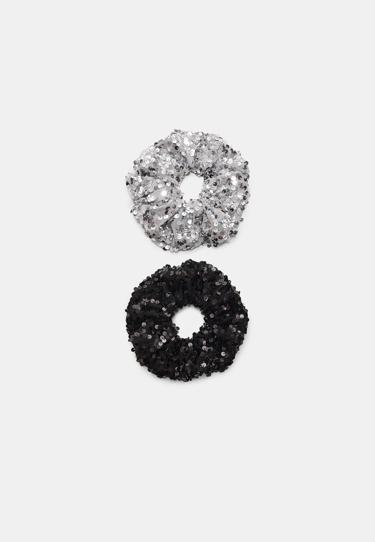 Stradivarius Набор из 2 резинок для волос с пайетками