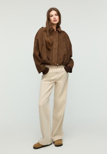 Stradivarius Куртка-бомбер из искусственной замши купить с доставкой.