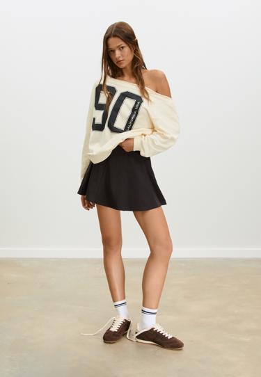 Stradivarius Толстовка с открытыми плечами