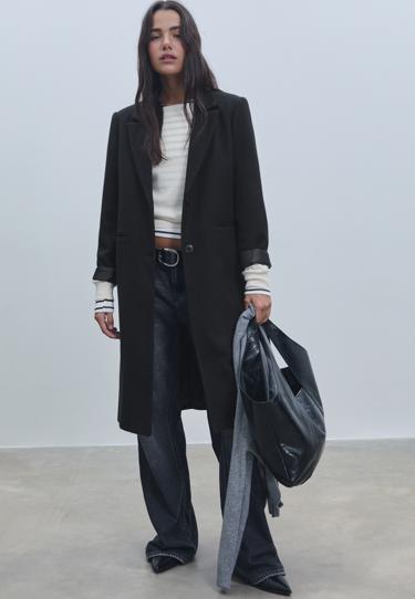 Stradivarius Длинное прямое пальто